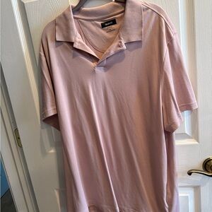 Alfani Men's Light Pink Polo Shirt